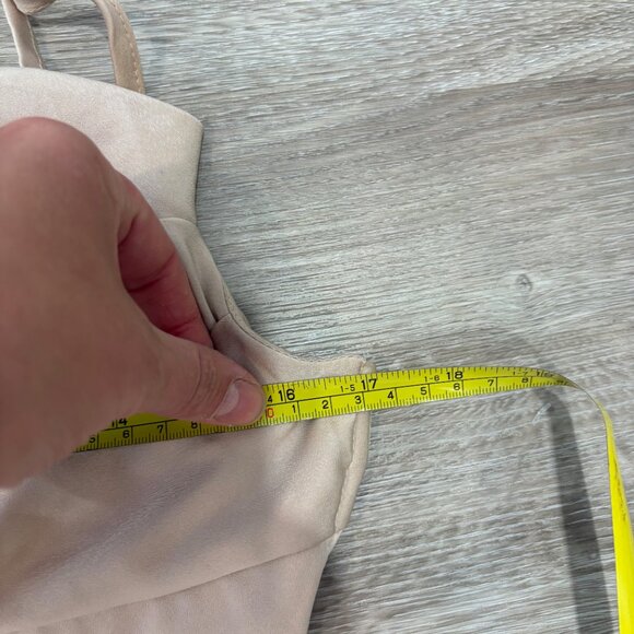 Princess Polly Lillie Midi Dress Beige sz 10 Prom Formal Wedding Guest Dress - Picture 12 of 12